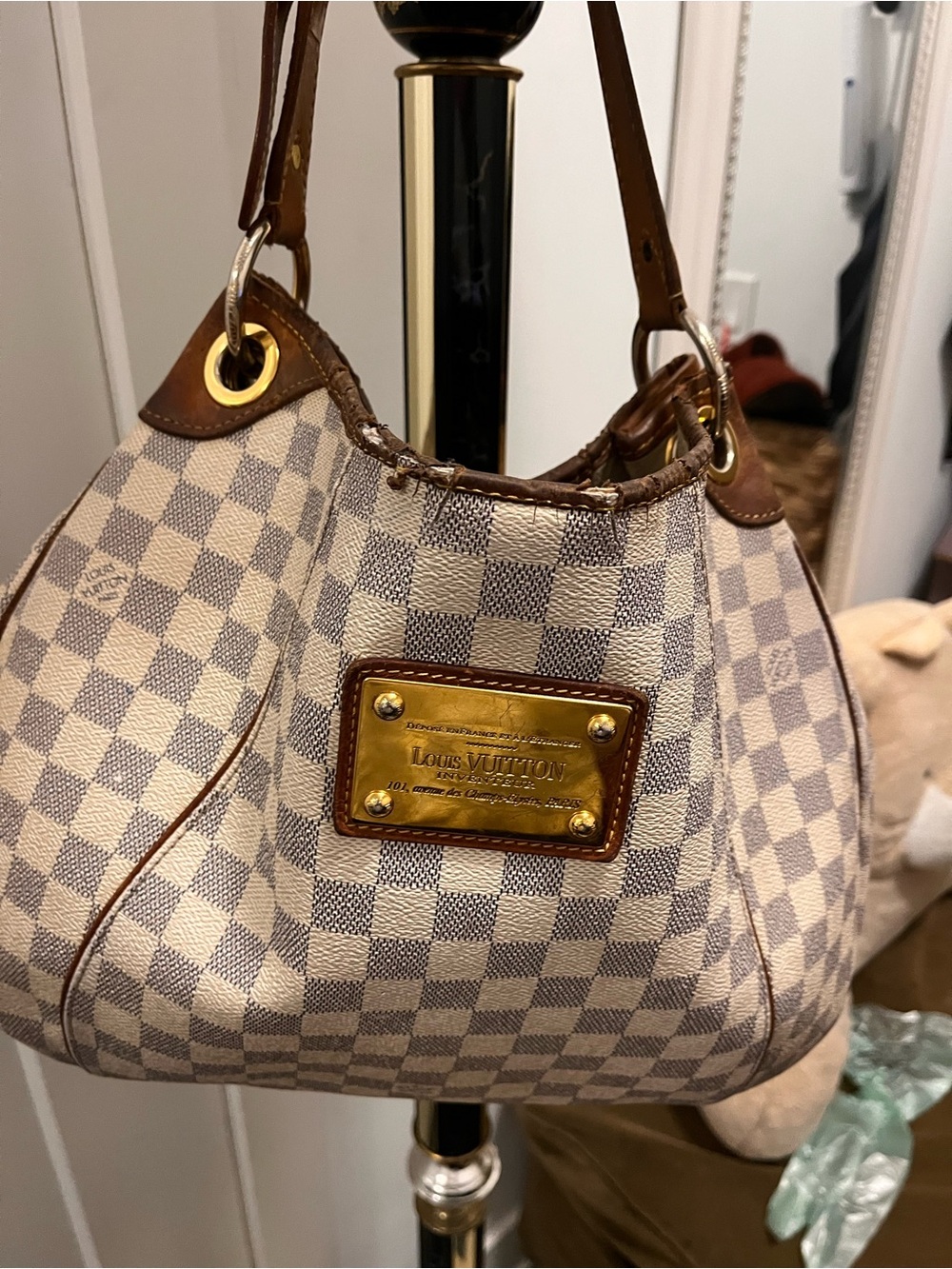 Vintage Louis Vuitton Damier Azur Shoulder Bag - Great Condition